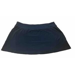 Lands End Womens Black Skort‎ Built in Shorts Pull On Flat Front Pockets Size 3X